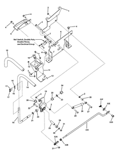 Control Group - Right Hand With Electric Height Of Cut Diagram and Parts List for 107280060-7800753SN 2011 Briggs and Stratton Lawn Tractor Accessories